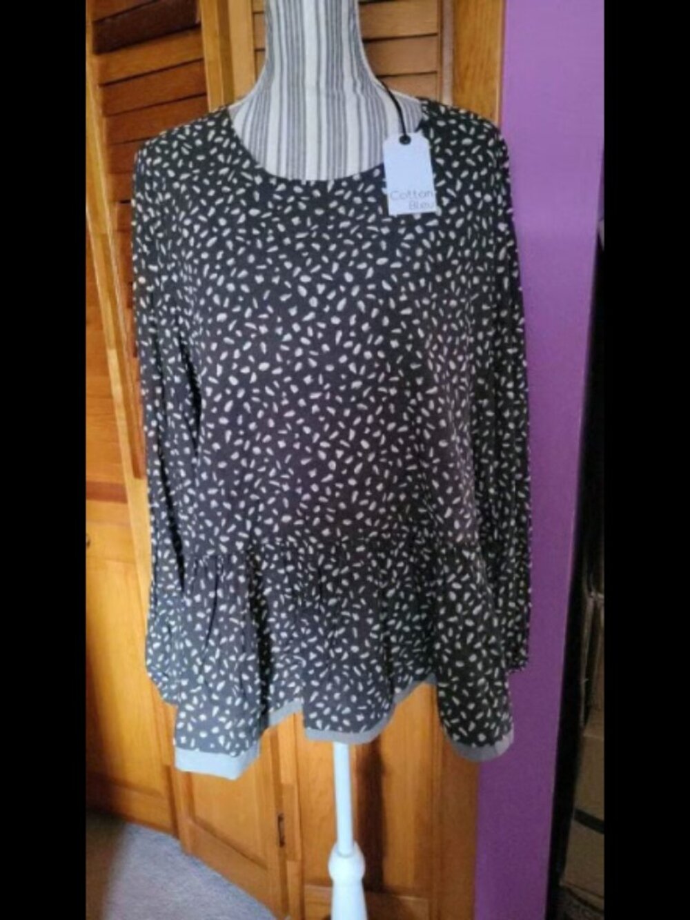 NEW Womens size xl cotton bleu brand blouse